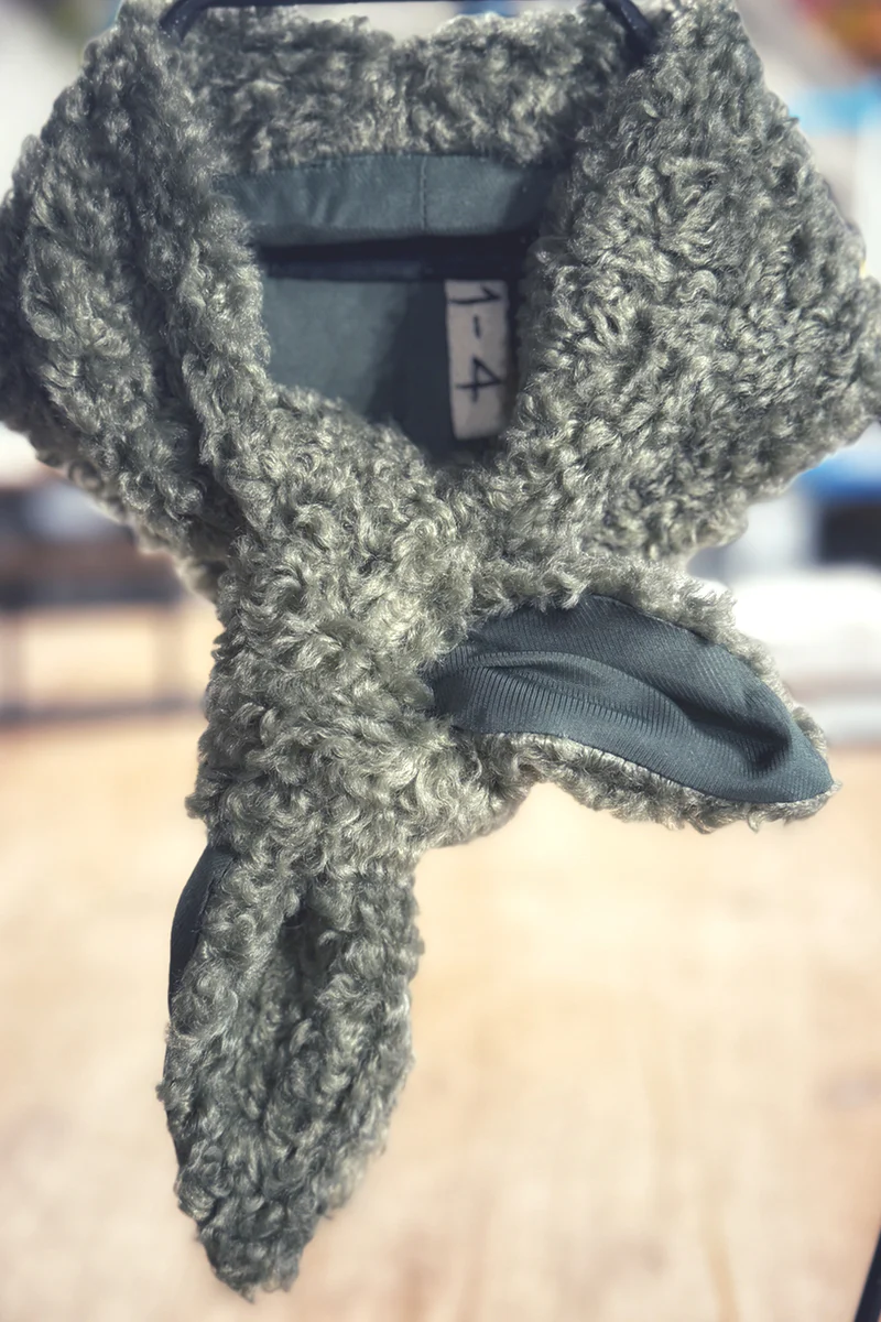 1:4 Pistachio Boucle Necka Scarf - Image 3