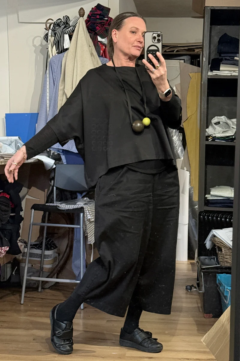 Duds Boxy Top - Black Wool Mix - Image 3