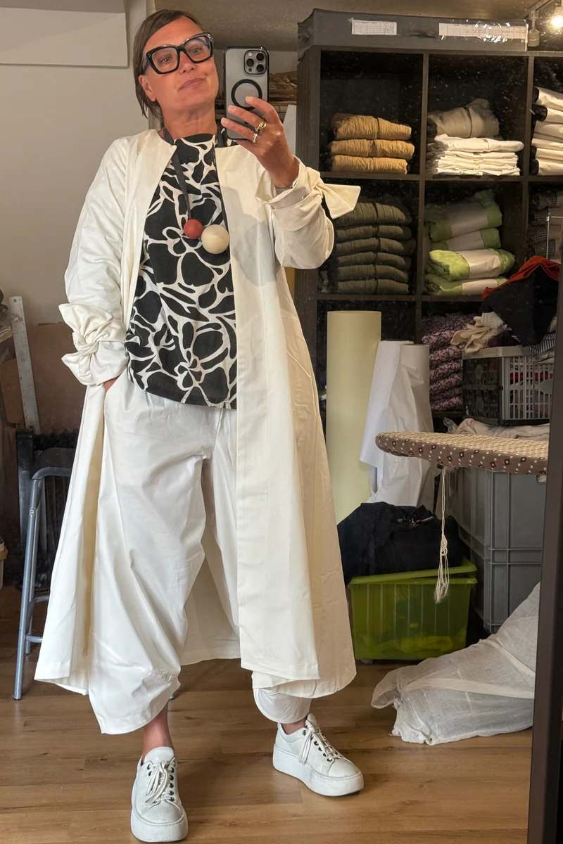 Duster Coat - Cream Stripe - Image 4