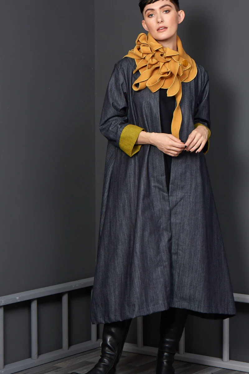 Ellie - Gold Mustard Collar Scarf - Image 5