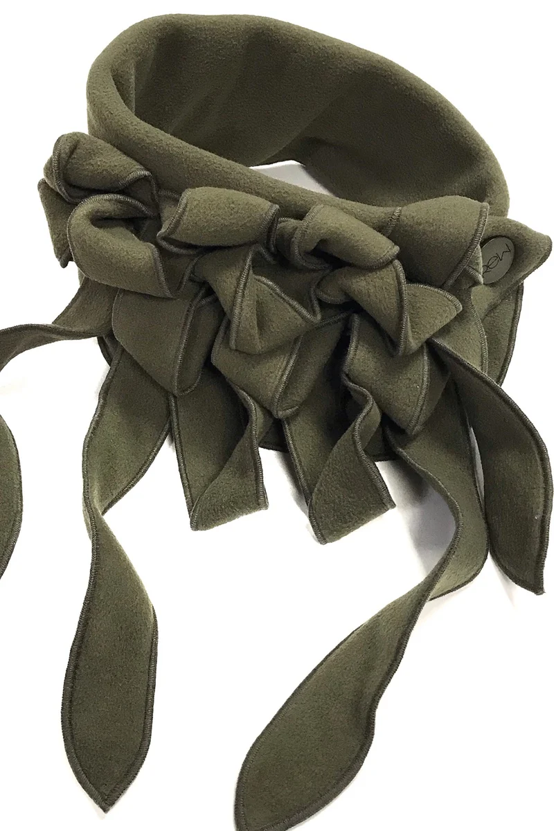 Ellie - Olive Collar Scarf - Image 3