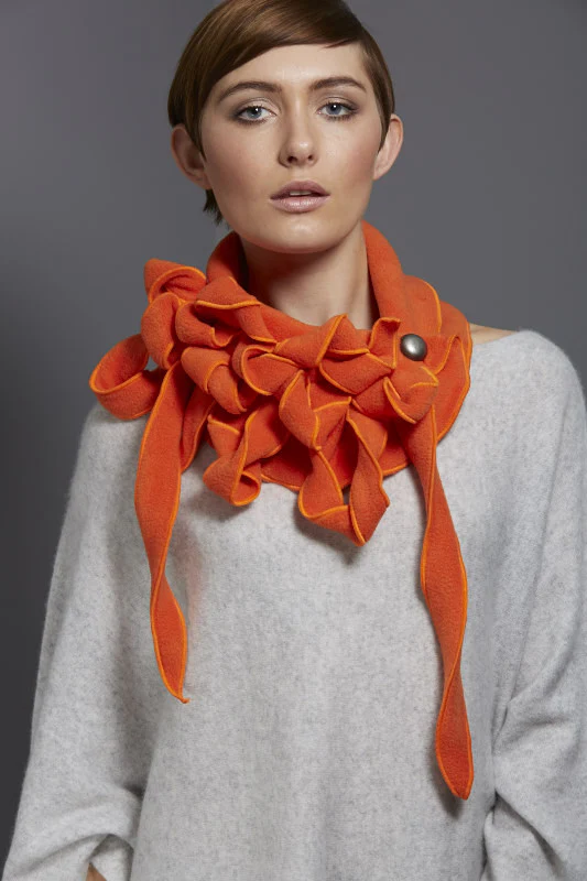 Ellie- Orange Fleece collar - Image 3
