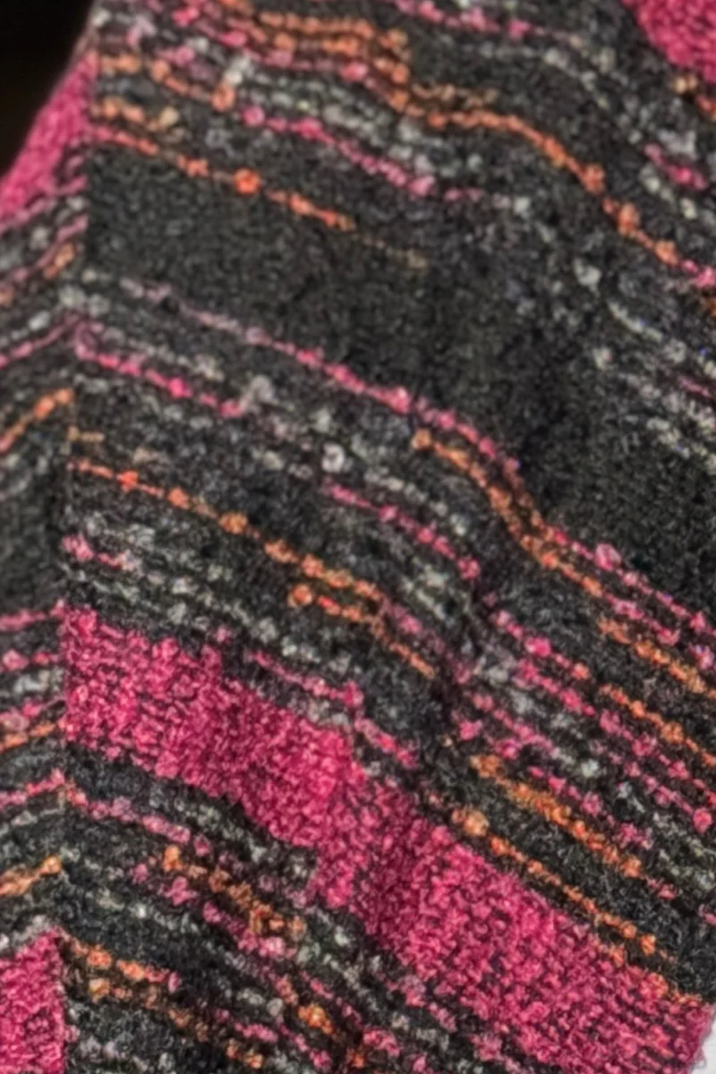 Kimono - Pink Striped Boucle - Image 3
