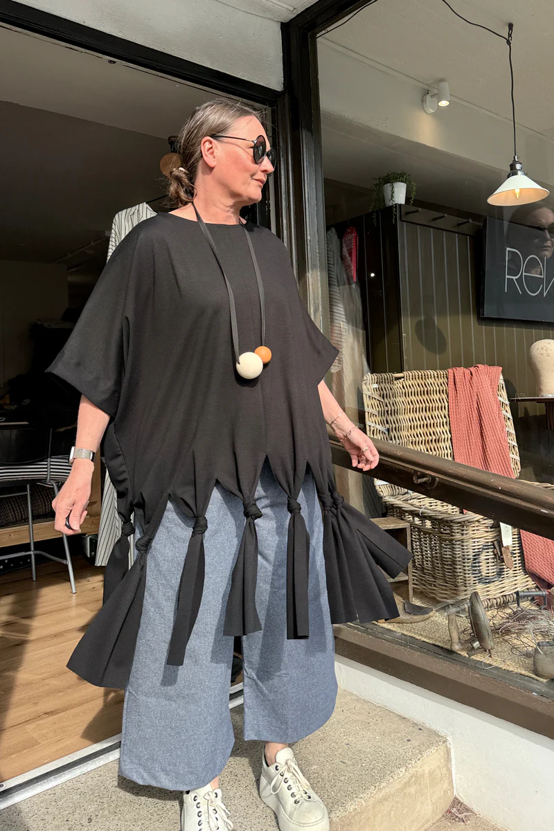 Knot Dids - Jersey Black Knotted Top - Image 2