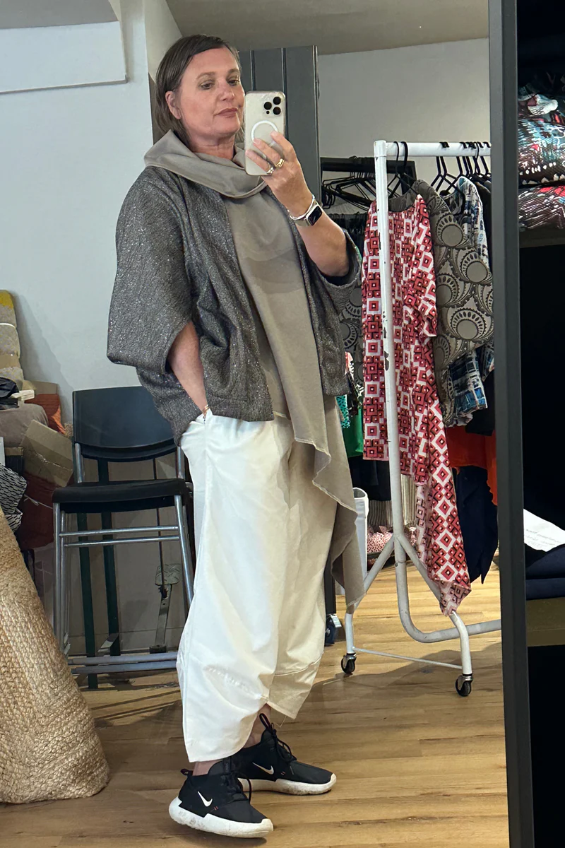 Para - Cream Angled Trousers - Image 5