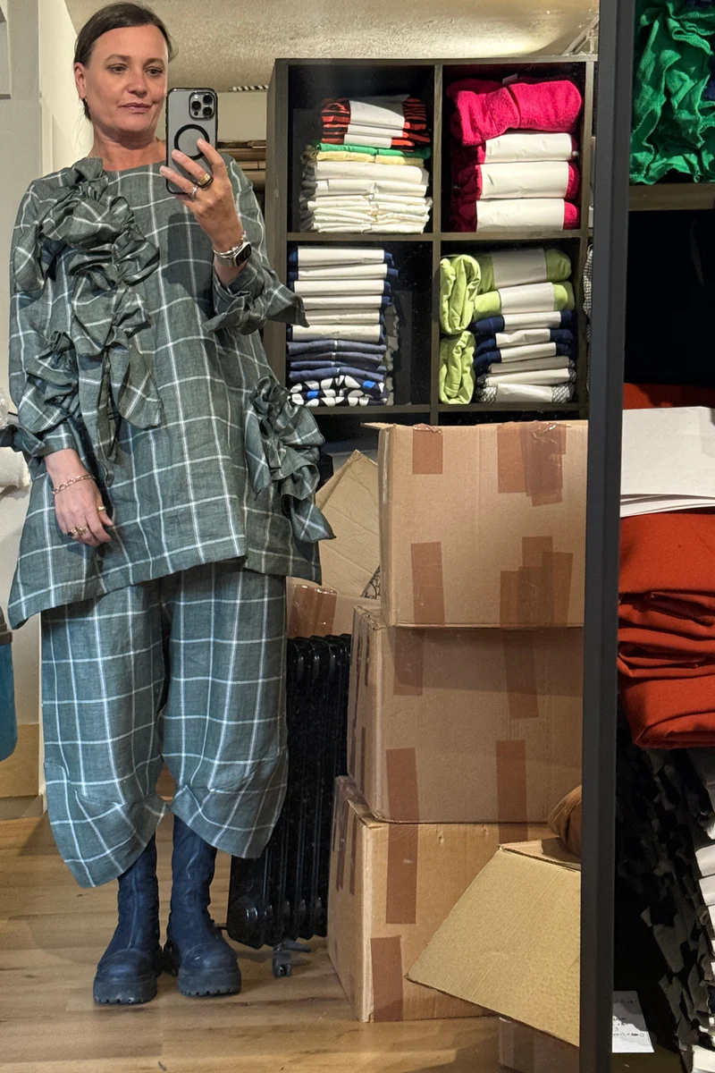 Para - Sage Green & Cream Check - Image 2